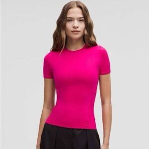 Lululemon Wundermost Ultra-Soft Nulu Hip-Length Crewneck Shirt Passionate